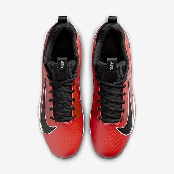 Nike Alpha Menace 4 Shark Nrg Football Cleats Picante Red Sz 13 [FQ4536-600] - Picture 1 of 6